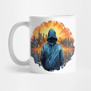 Mistery Shadow Hacker Gamer Urbain City Life Mug